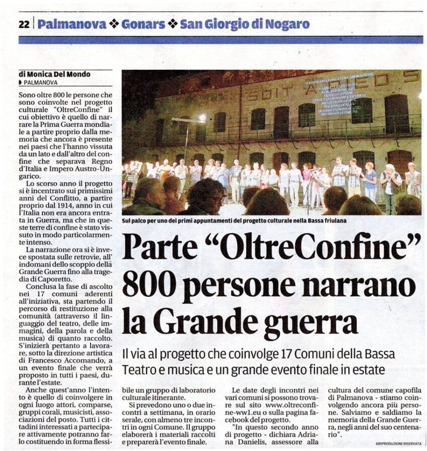 I laboratori di Oltreconfine 15I17 sul MV